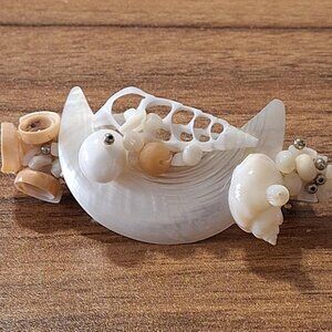 Vintage Seashells & Mother of Pearl Hair Clip/Barrette